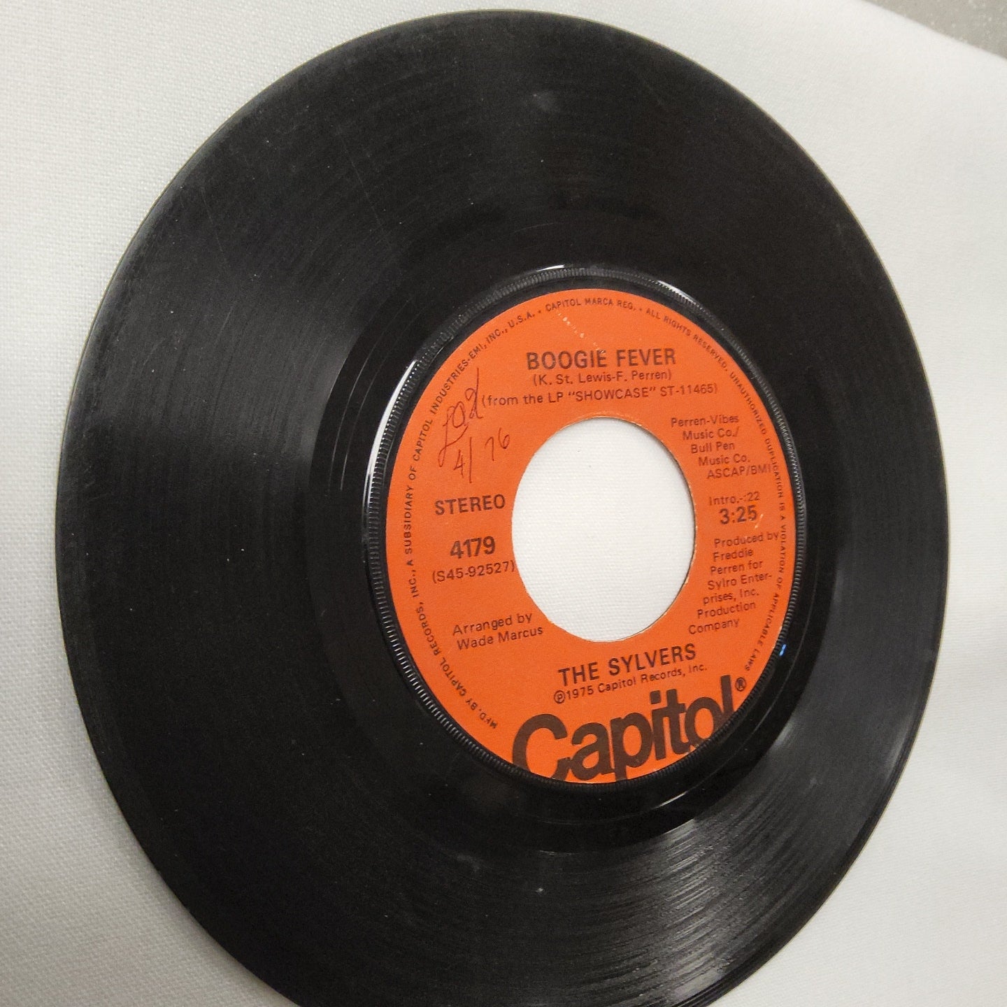 45 double sided record The Sylvers "Boogie Fever" and "Free Style"