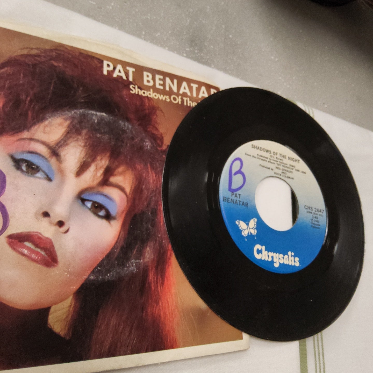 45 double sided record Pat Benatar Chrysalis album 1982