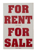 For Rent / For Sale Sign