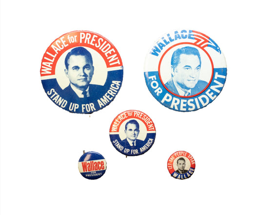 Vintage Assorted Wallace for president buttons