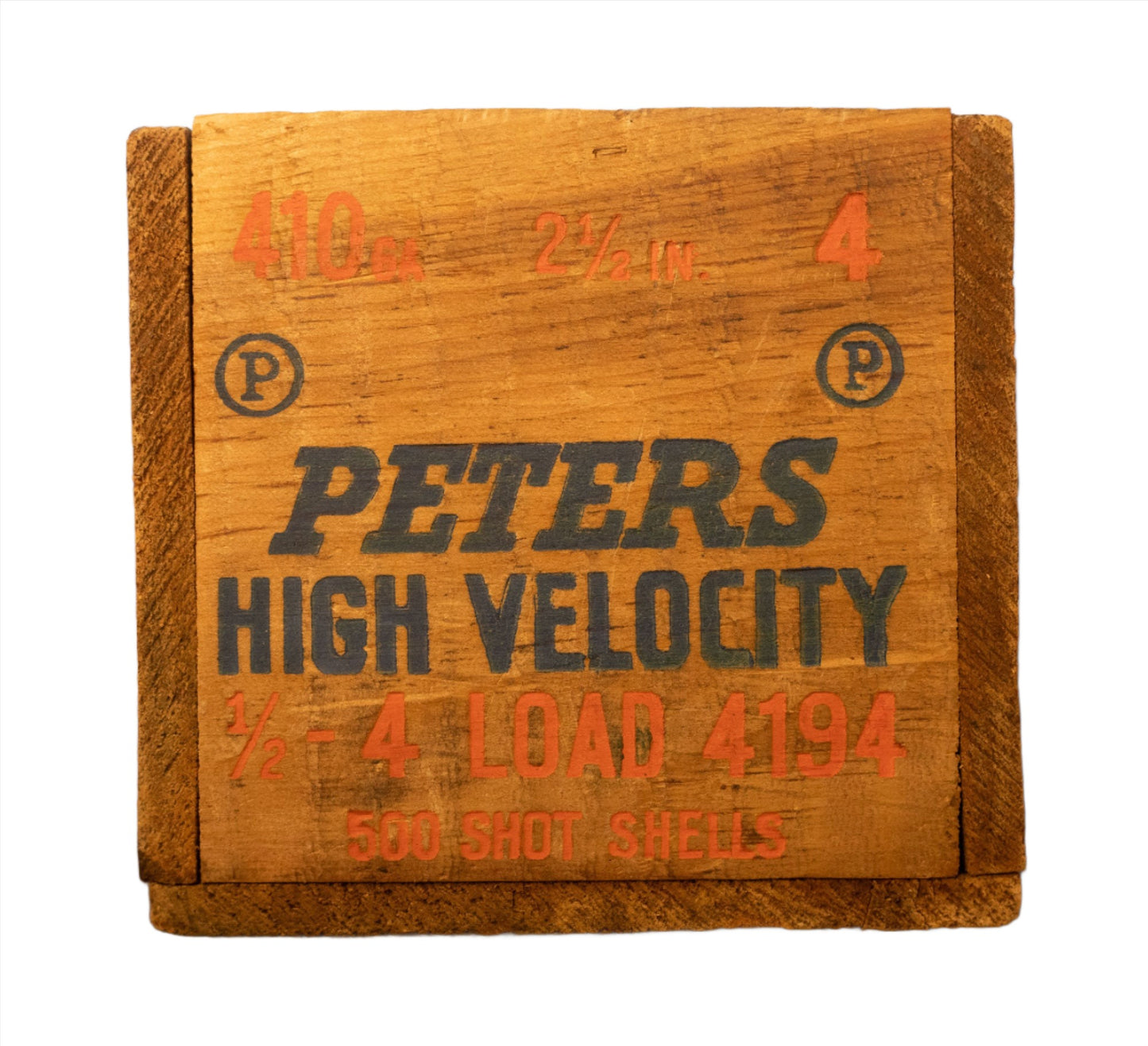 Vintage Peters Wooden Ammo Crate 410GA