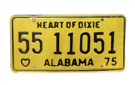 Vintage Pike County, Alabama license plate 1975 / 55 11051