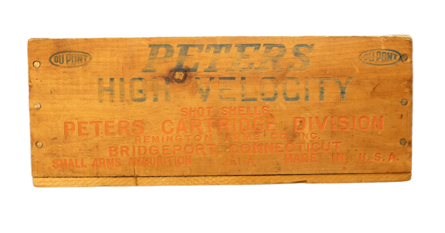 Vintage Peters Wooden Ammo Crate 410GA