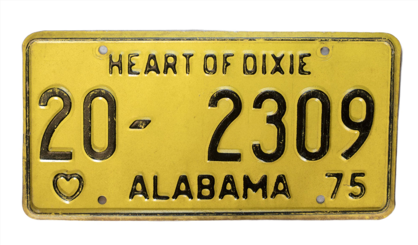 Vintage Colbert County, Alabama license plate 1975 / 20-2309