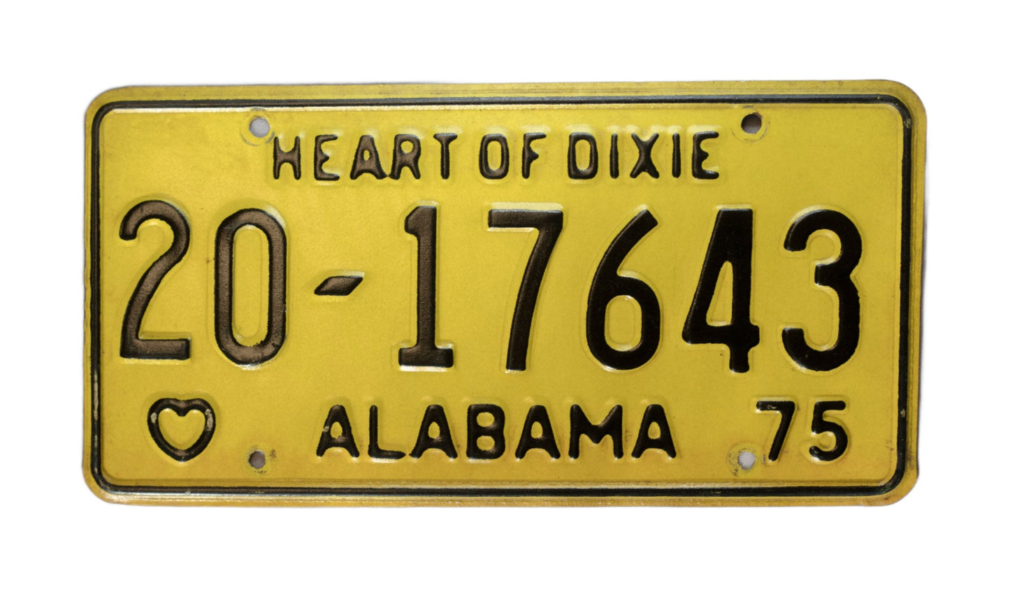 Vintage Colbert County, Alabama license plate 1975 / 20-17643