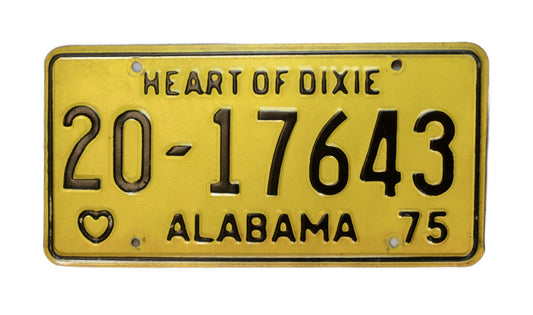 Vintage Colbert County, Alabama license plate 1975 / 20-17643