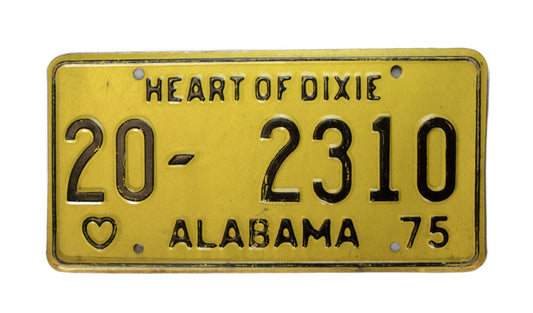 Vintage Colbert County, Alabama license plate 1975 / 20-2310