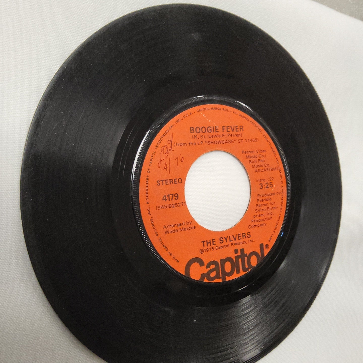 45 double sided record The Sylvers "Boogie Fever" and "Free Style"