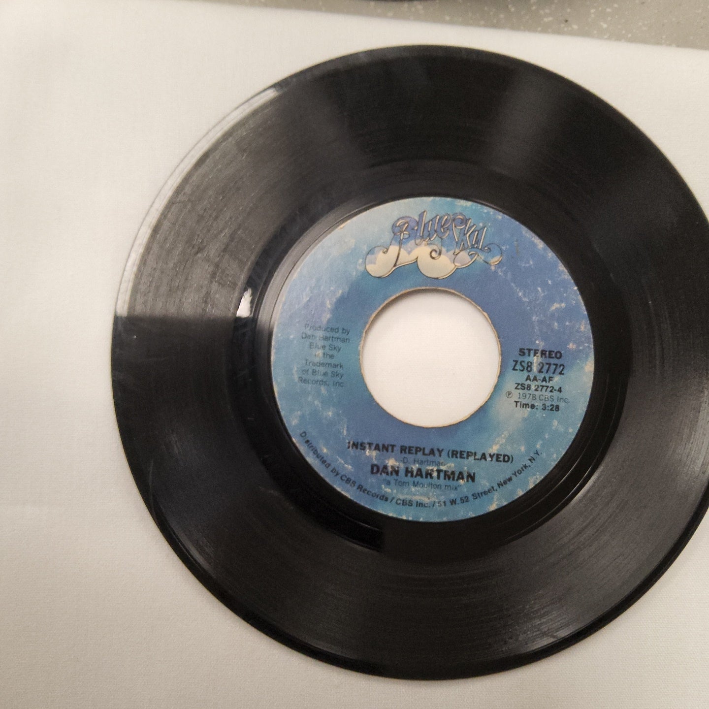 45 double sided record Dan Hartman "Instant replay" produced by blue sky records