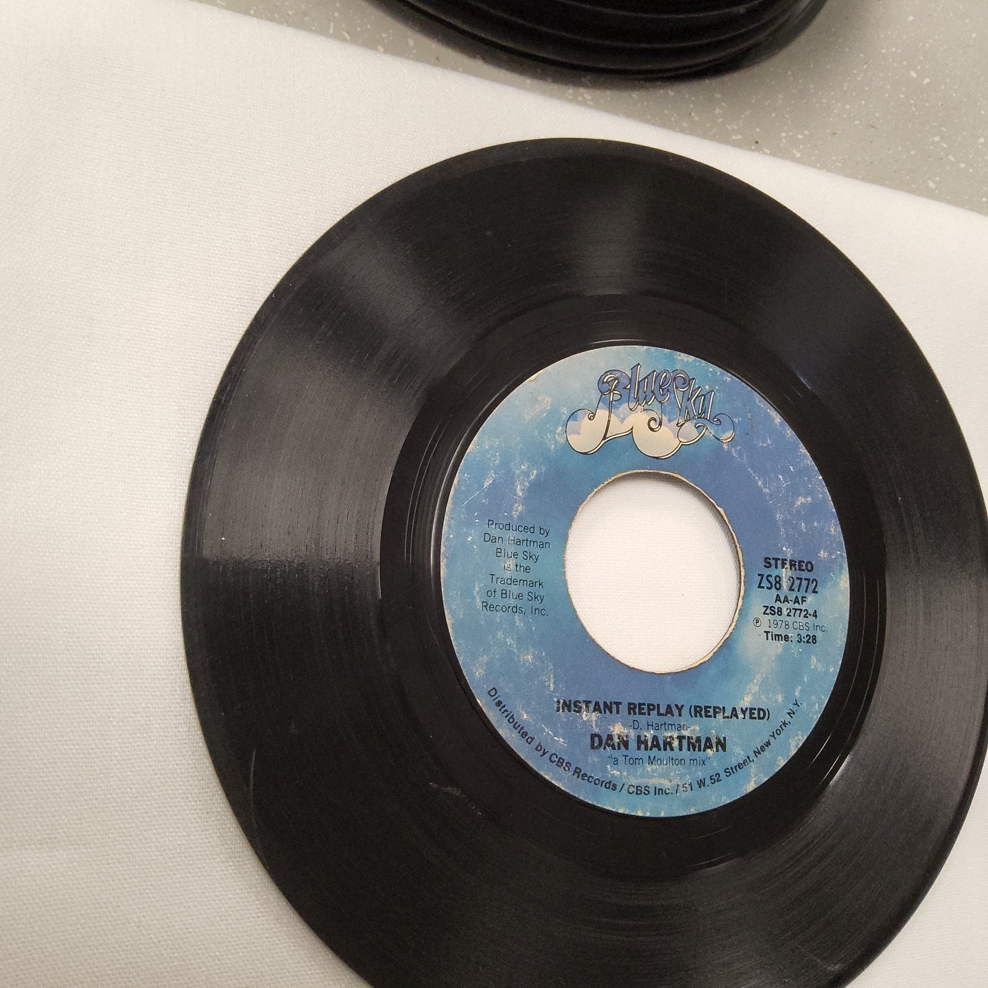 45 double sided record Dan Hartman "Instant replay" produced by blue sky records