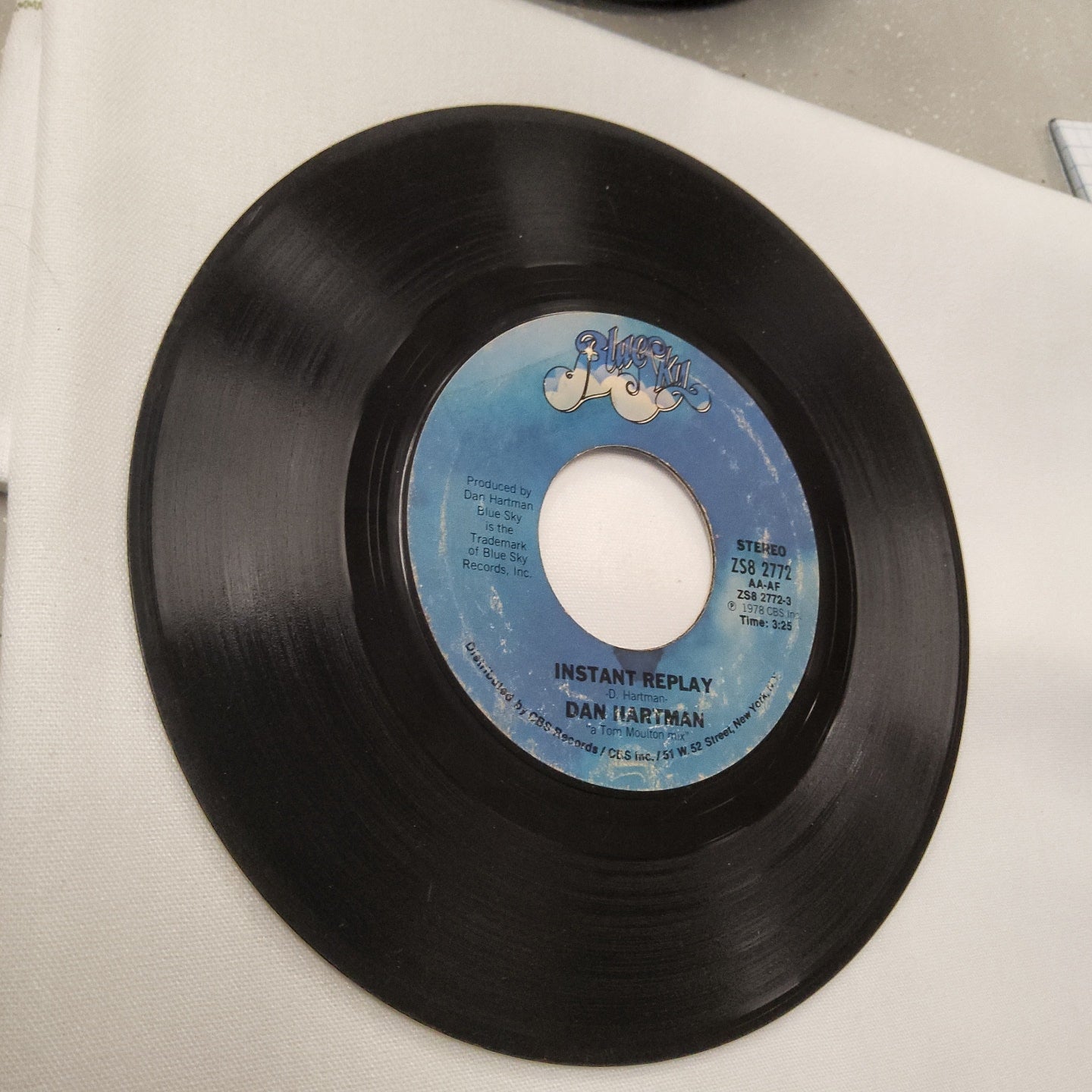 45 double sided record Dan Hartman "Instant replay" produced by blue sky records