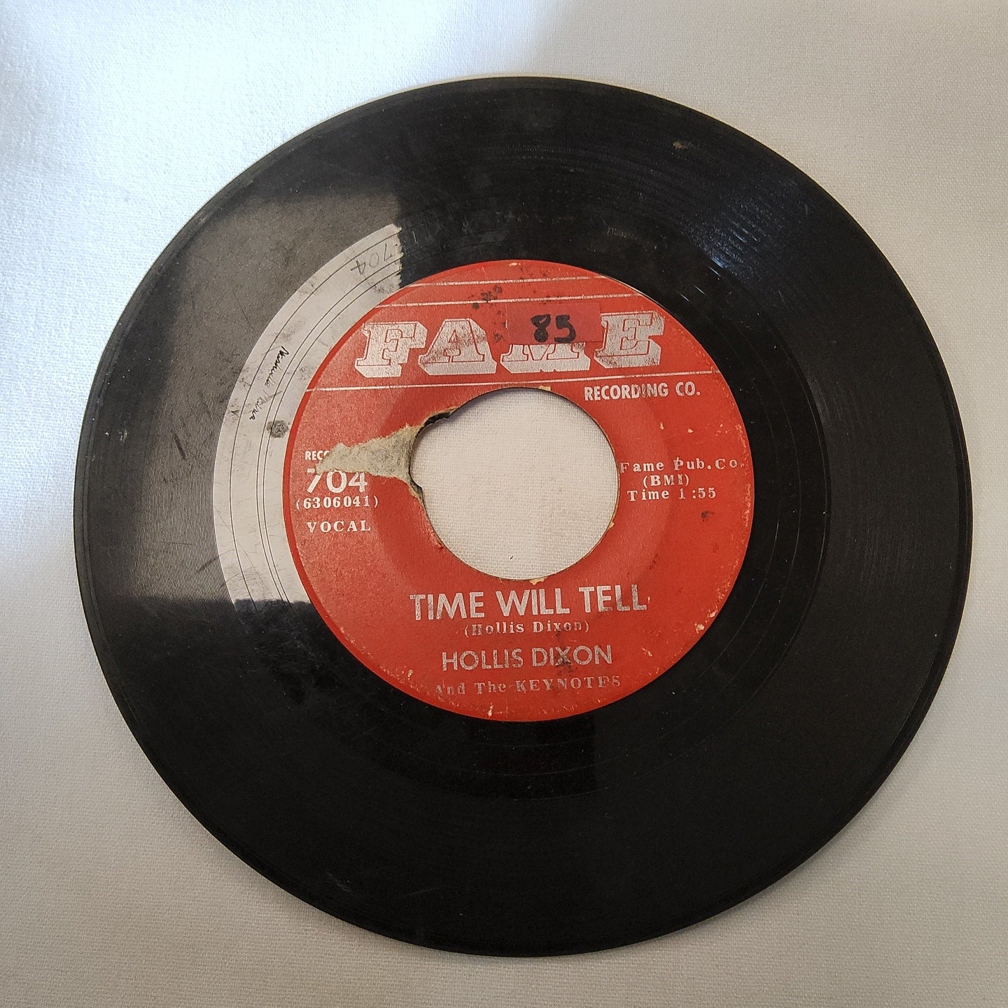 45 double sided record Hollis Dixon "Go away with me" and "Time will tell"