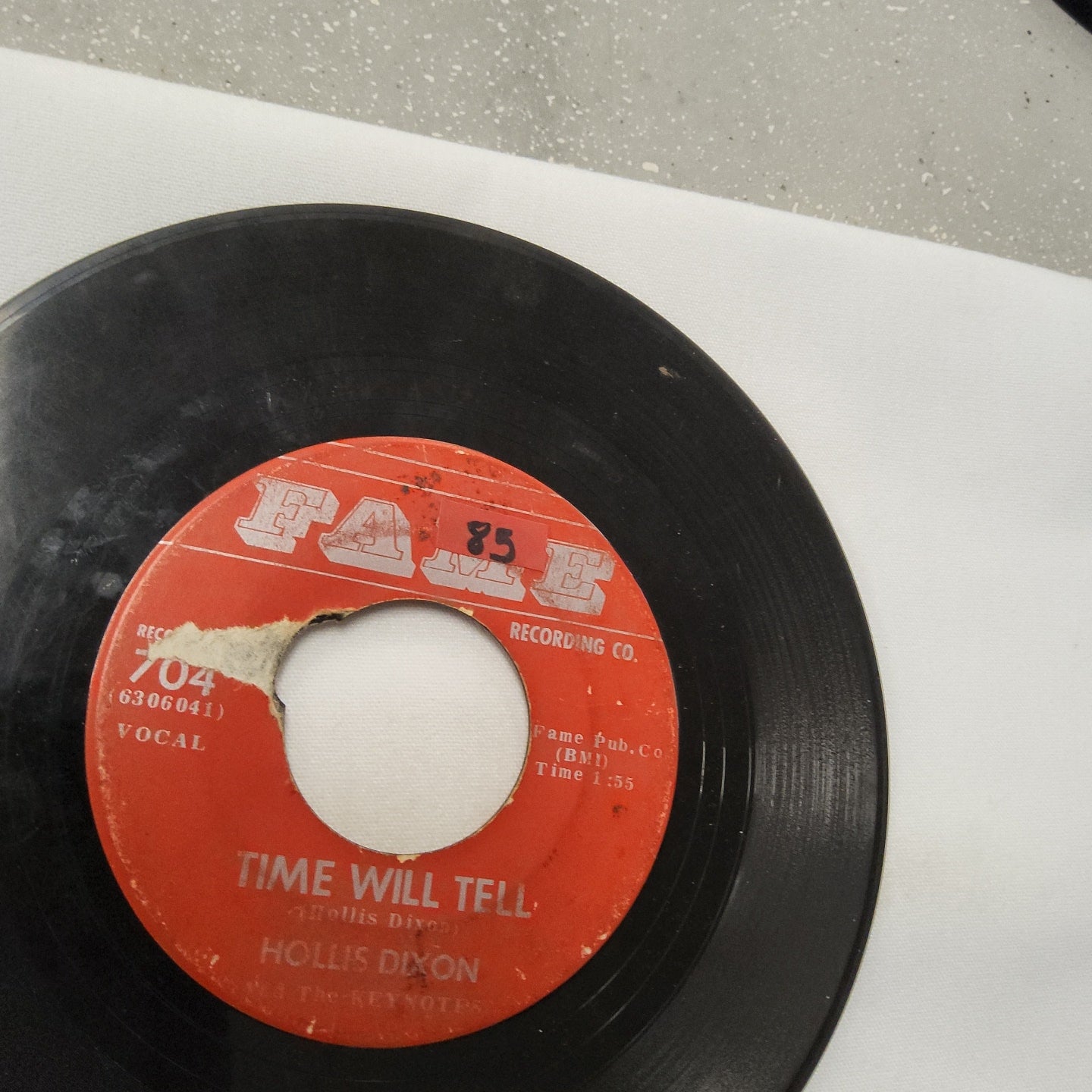 45 double sided record Hollis Dixon "Go away with me" and "Time will tell"