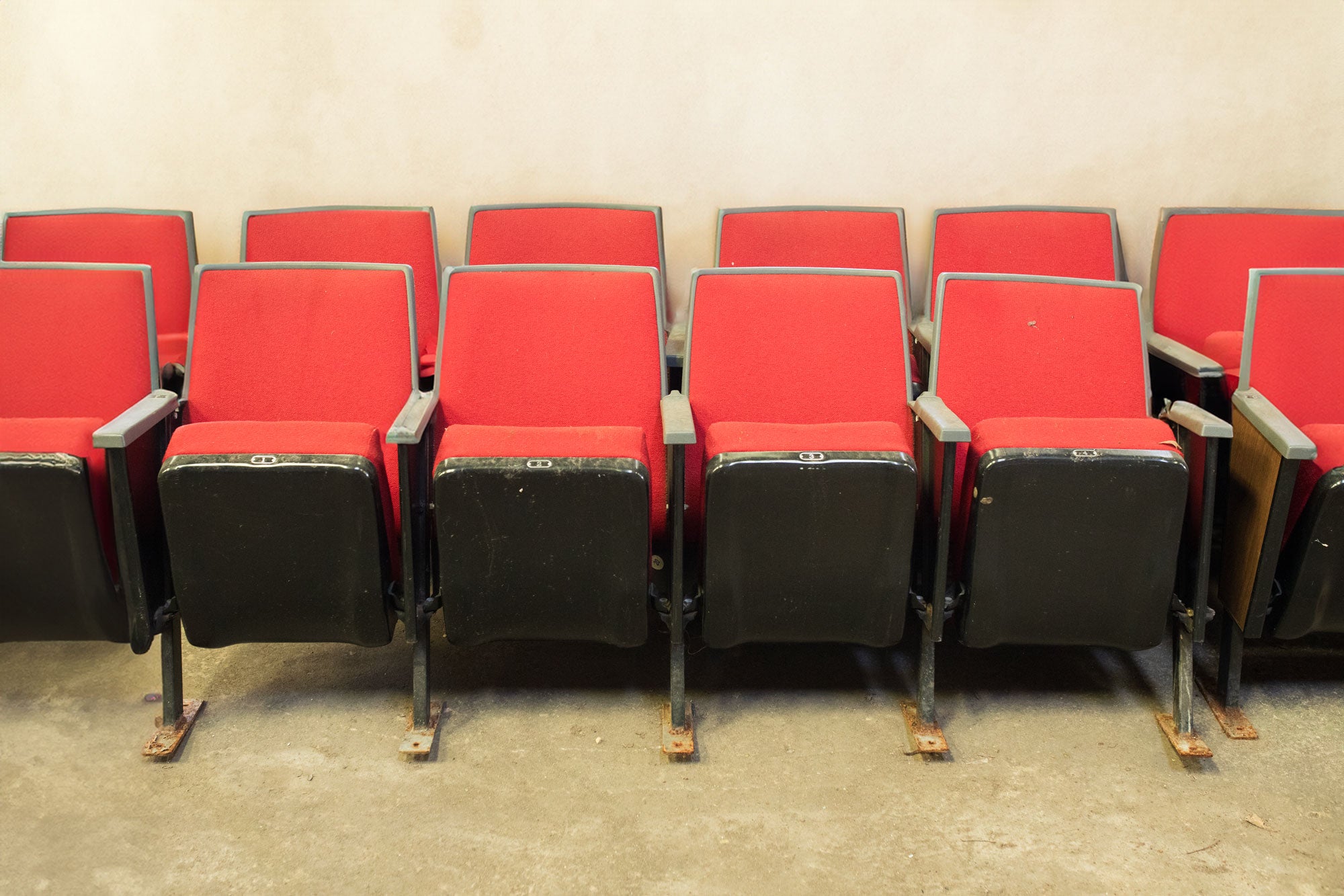 Vintage Theatre Chairs from Historic Zodiac Playhouse