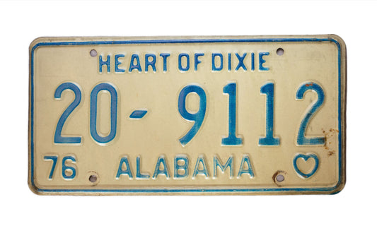 Vintage Colbert County, Alabama license plate 1976 / 20-9112