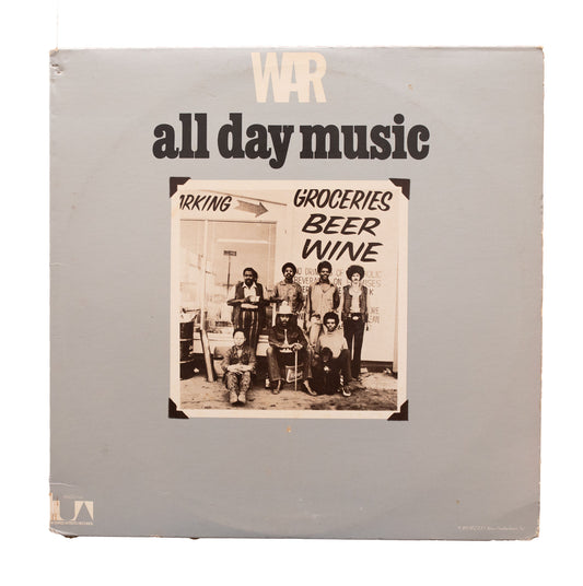 LP Record  War - All Day Music with poster