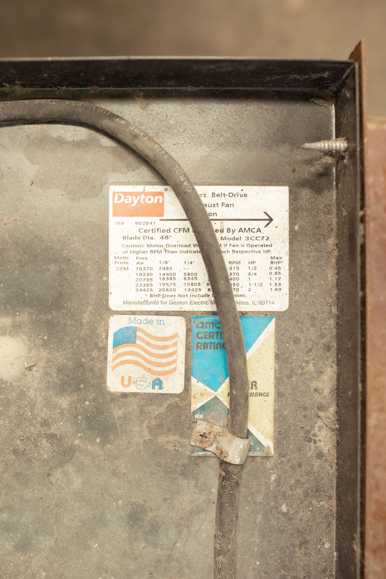 Dayton Belt Drive Exhaust Fan