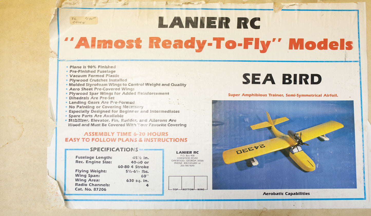 Lanier RC Sea Bird ARTF Model