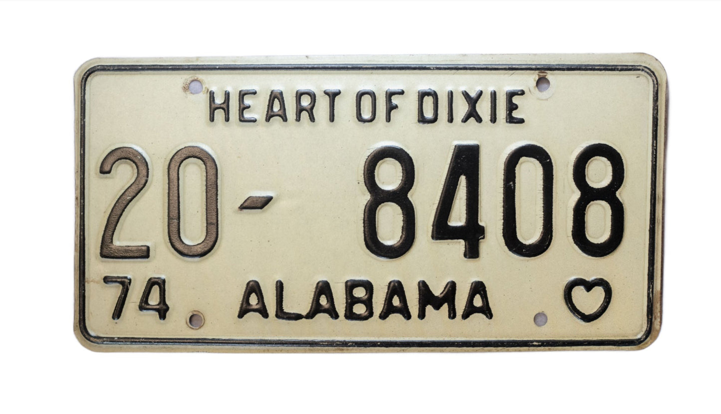 Vintage Colbert County, Alabama license plate 1974 / 20-8408