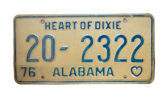 Vintage Colbert County, Alabama license plate 1976 / 20-2322