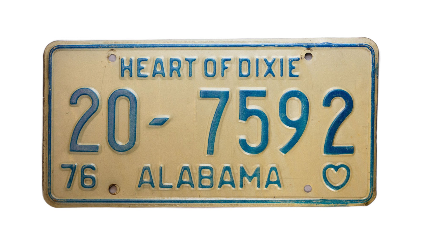 Vintage Colbert County, Alabama license plate 1976 / 20-7592