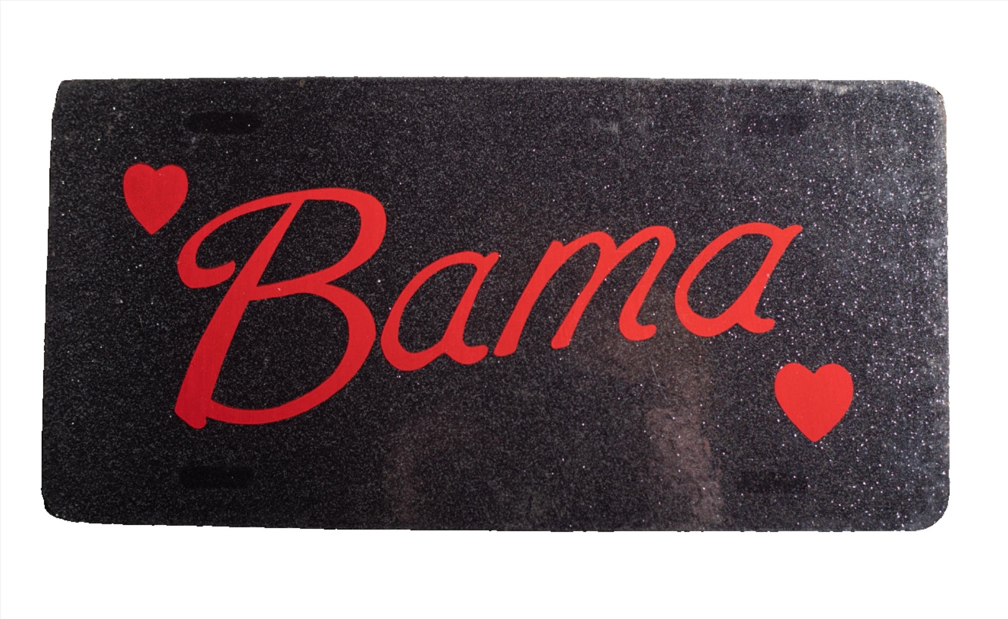 Glitter Bama License Plate
