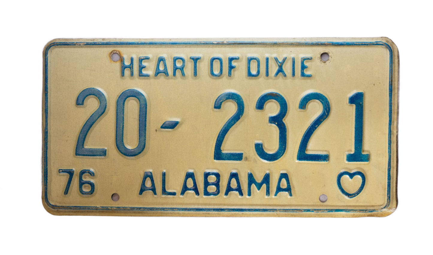 Vintage Colbert County, Alabama license plate 1976 / 20-2321