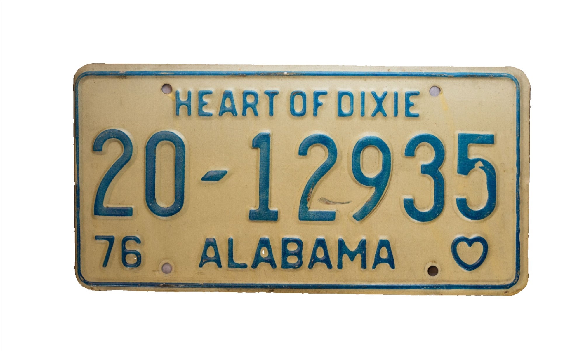 Vintage Colbert County, Alabama license plate 1976 / 20-12935