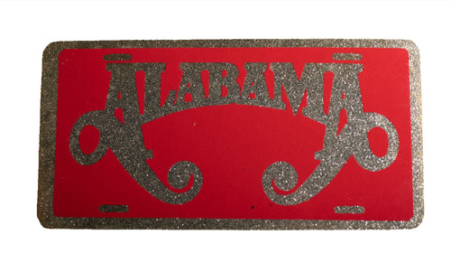glitter alabama license plate