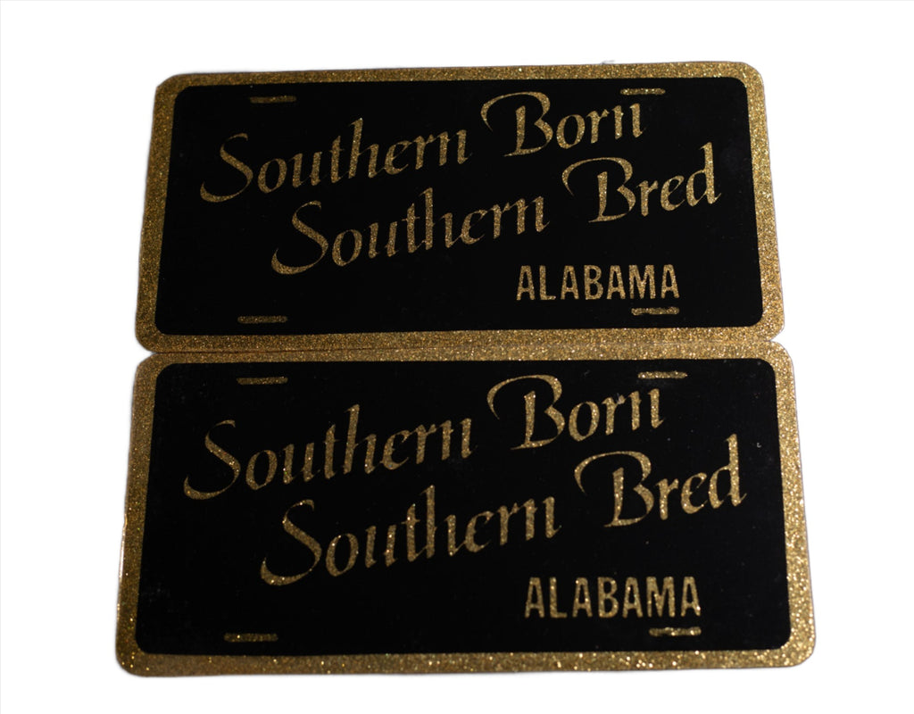 Southern Born Southern Bred AL Novelty License Plates