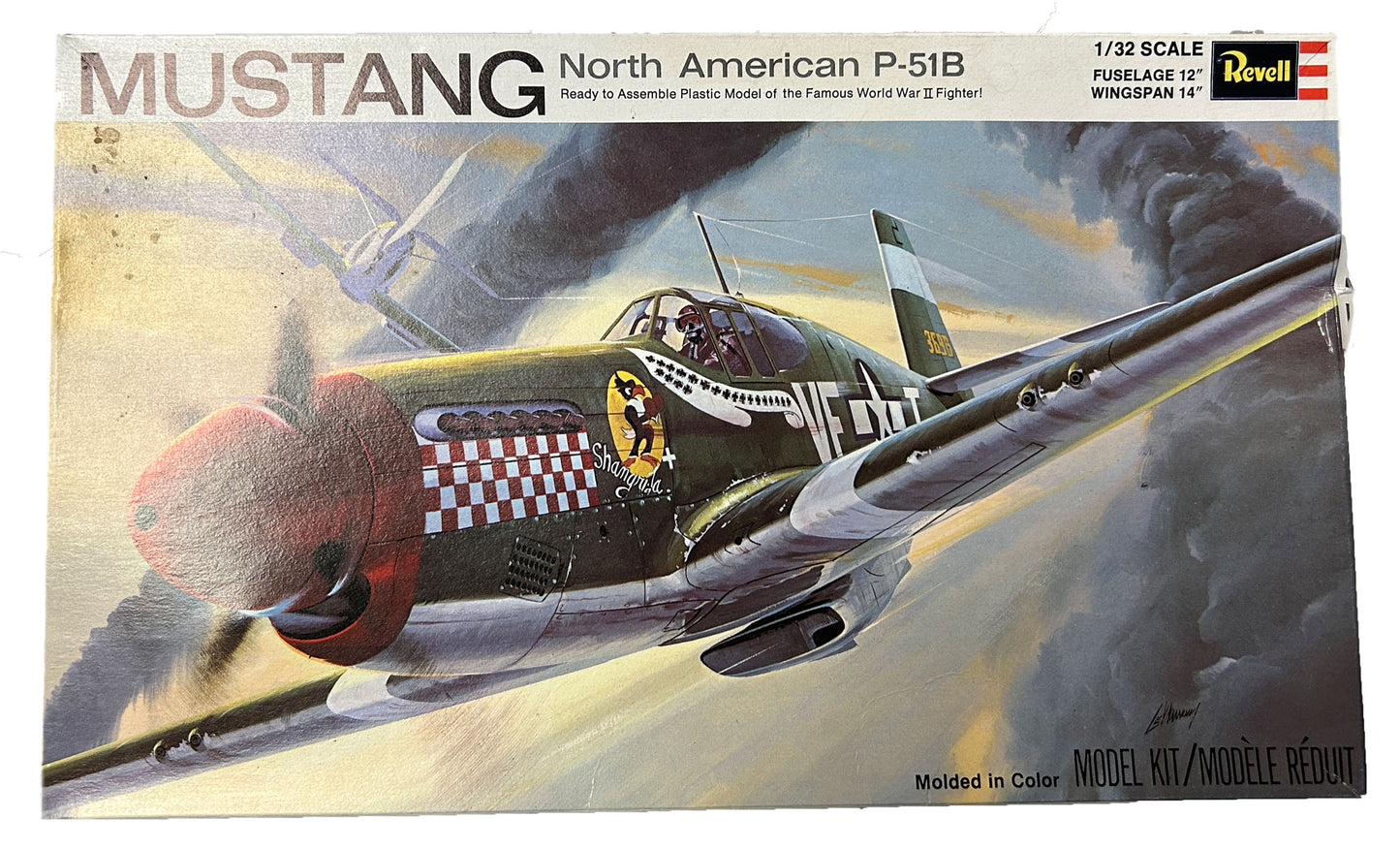 Revell Mustang North American P-51B 1:32 1969 WWII Model Plane Kit H-295