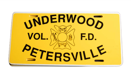 Underwood Petersville Novelty License Plate