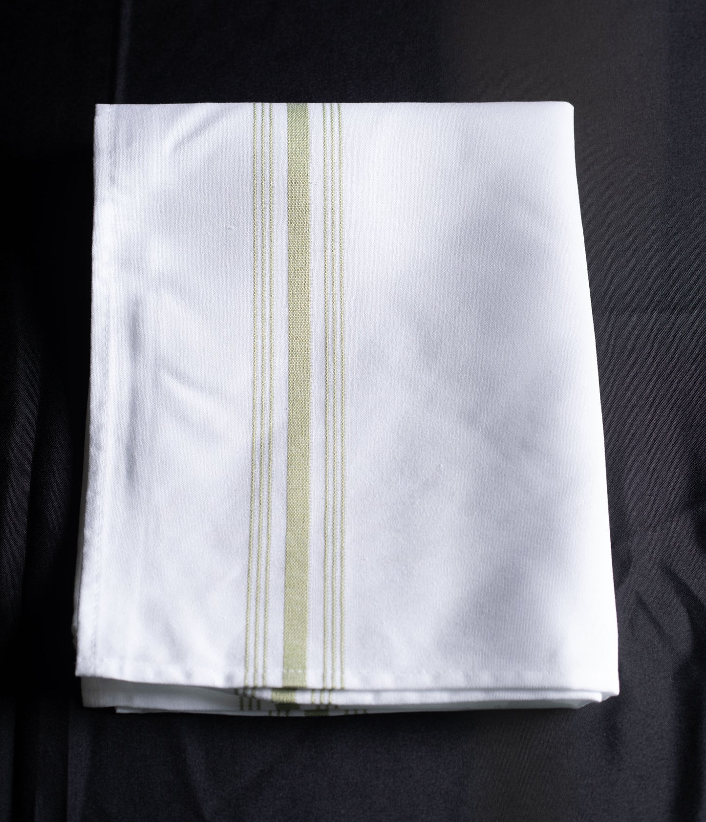 Box of 300 Sage Green Stripe Napkins 18x22 - American Dawn Inc