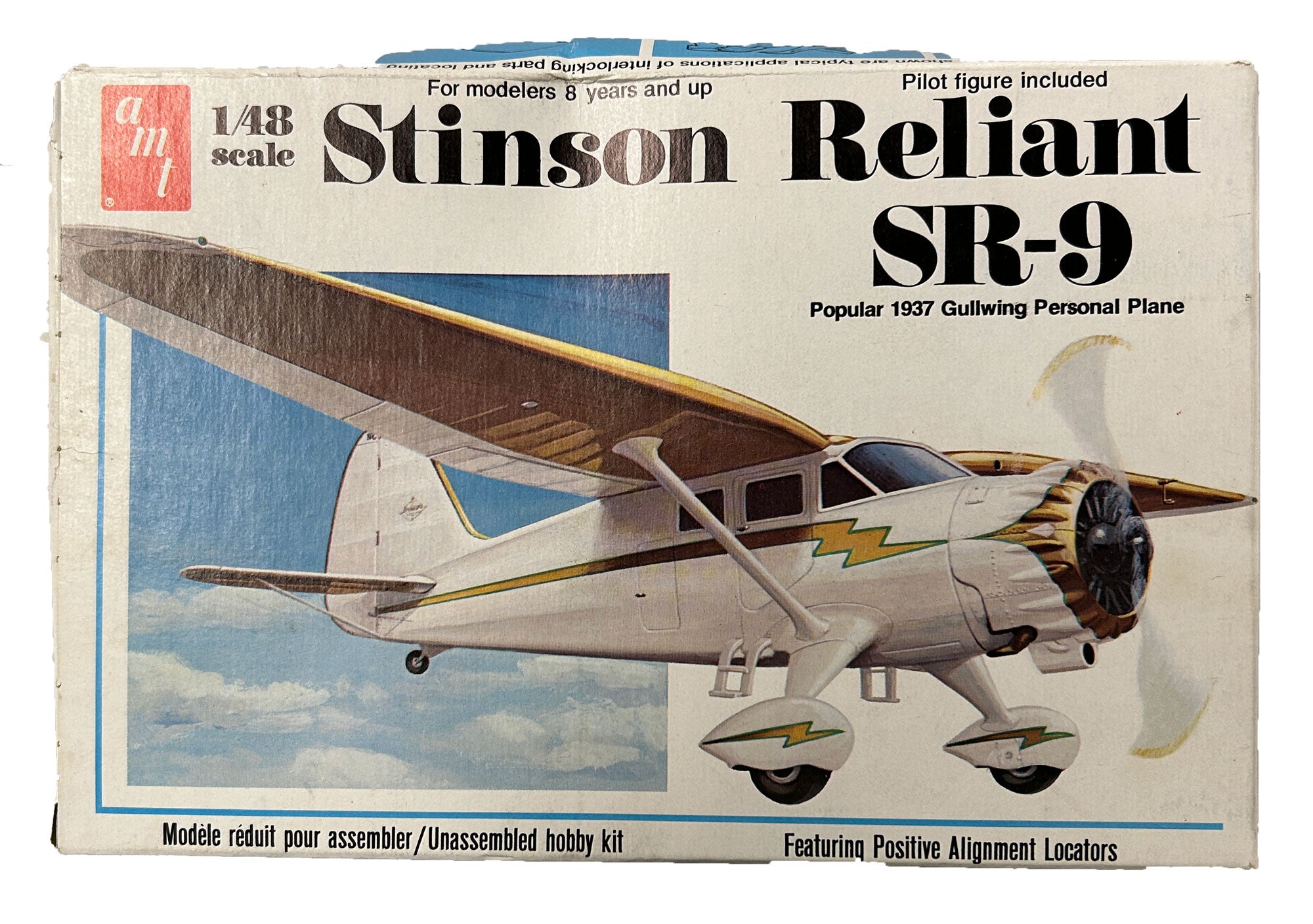 1/48 Scale AMT, Stinson Reliant SR-9 Airplane Model Kit, #T639, BN Open Box