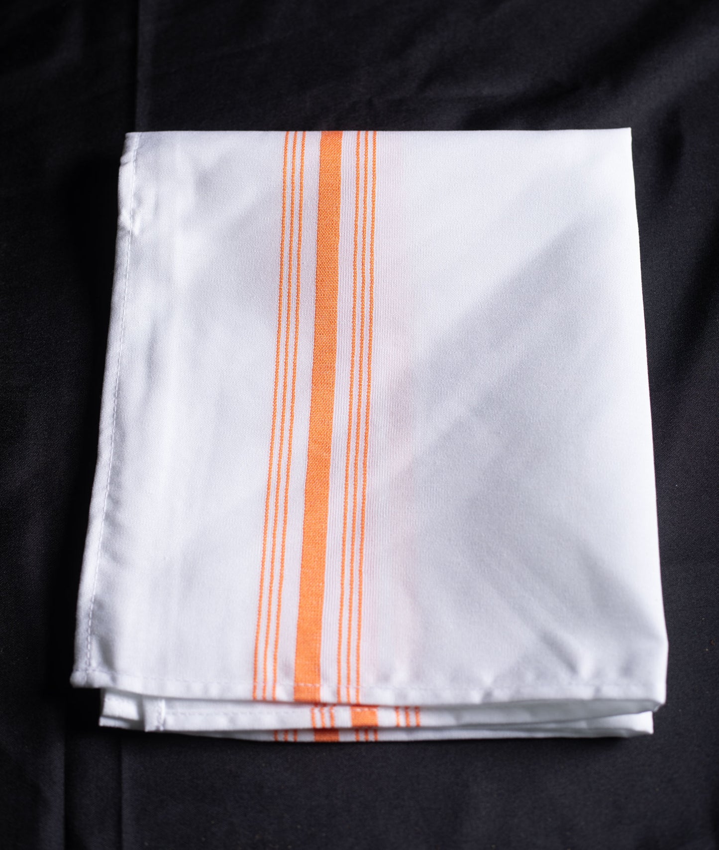 Box of 300 Orange Stripe Napkins 18x22 - American Dawn Inc