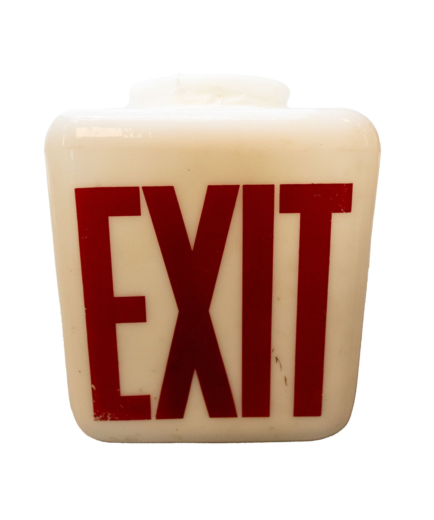 Vintage Exit Sign Wedge Shaped Milk Glass Light Globe Sign