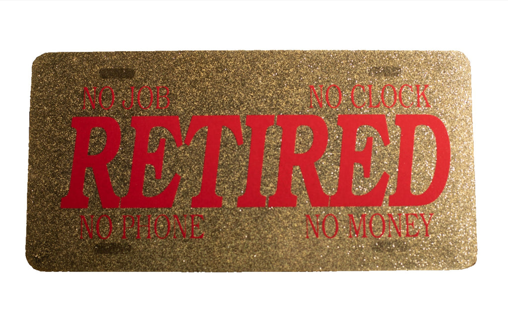 Retired novelty license plate