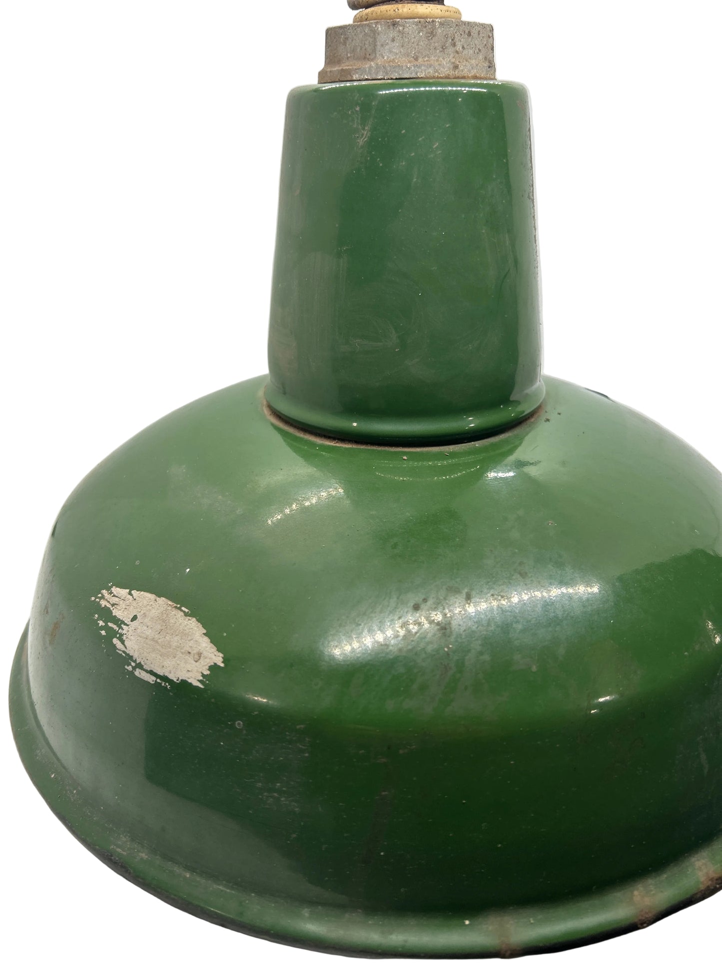 12’ Green Benjamin Porcelain Industrial Light