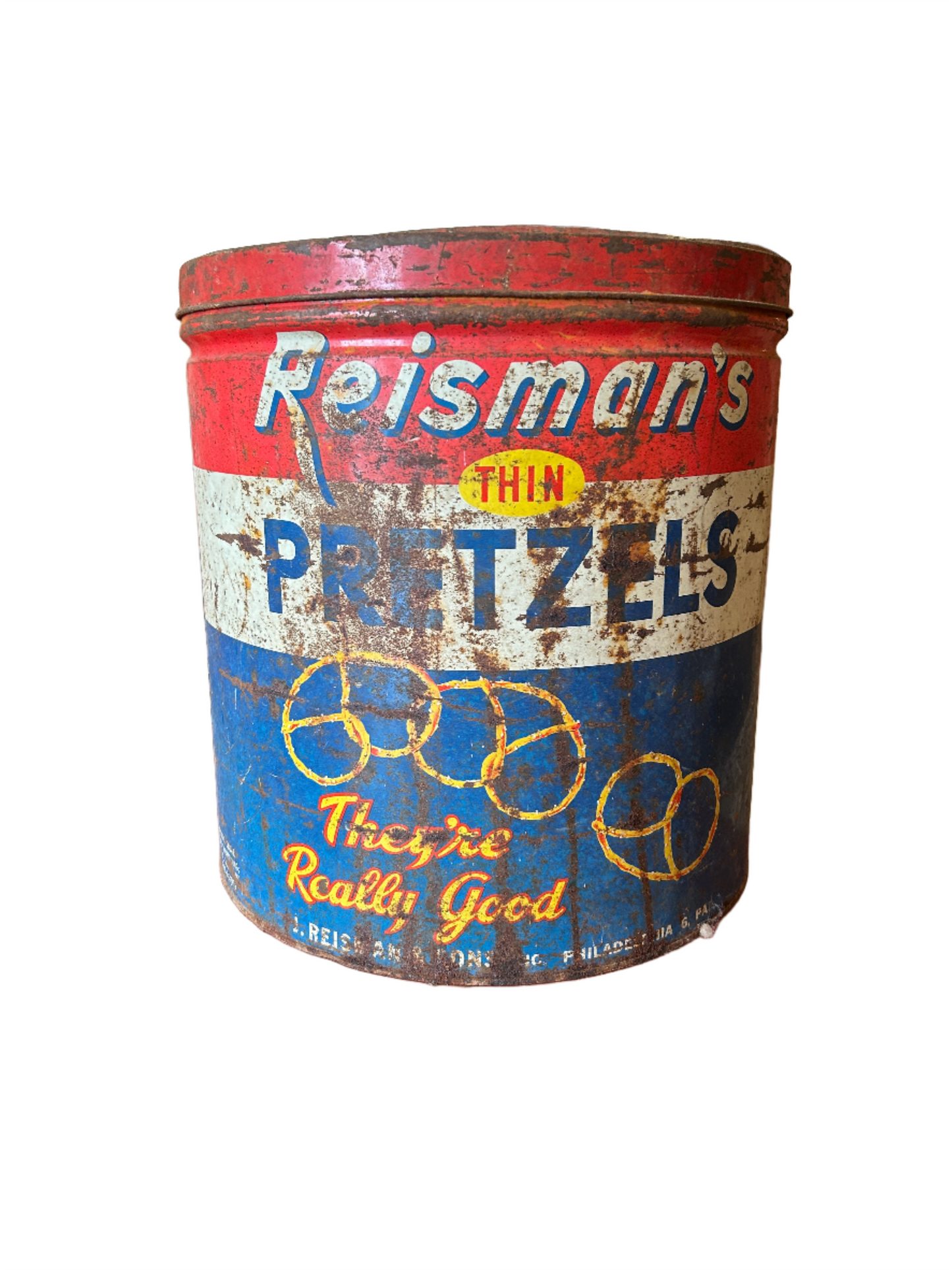 Vintage Reisman's Thin Pretzels Tin