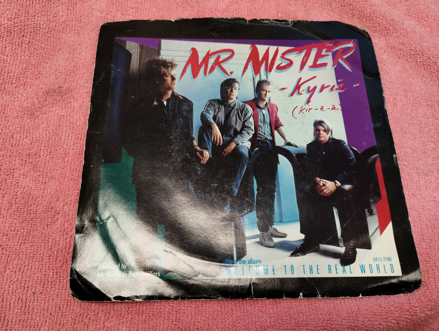 45 double sided record Mr. Mister "Kyrie" and "Run to her" 1985