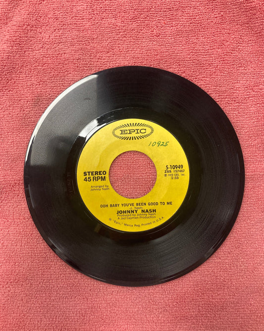 45 double sided record Johnny Nash "Stir it up" and "Ooh baby you've been good to me"