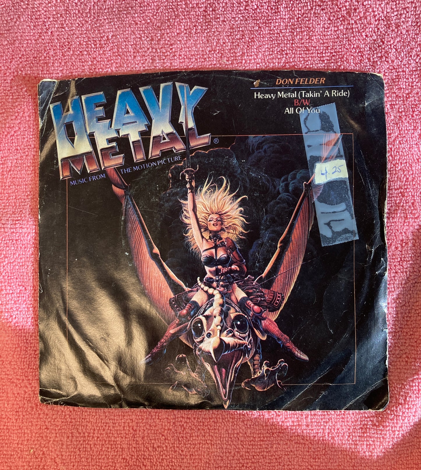 45 double sided record Don Felder "Heavy Metal" and "All of you" 1981