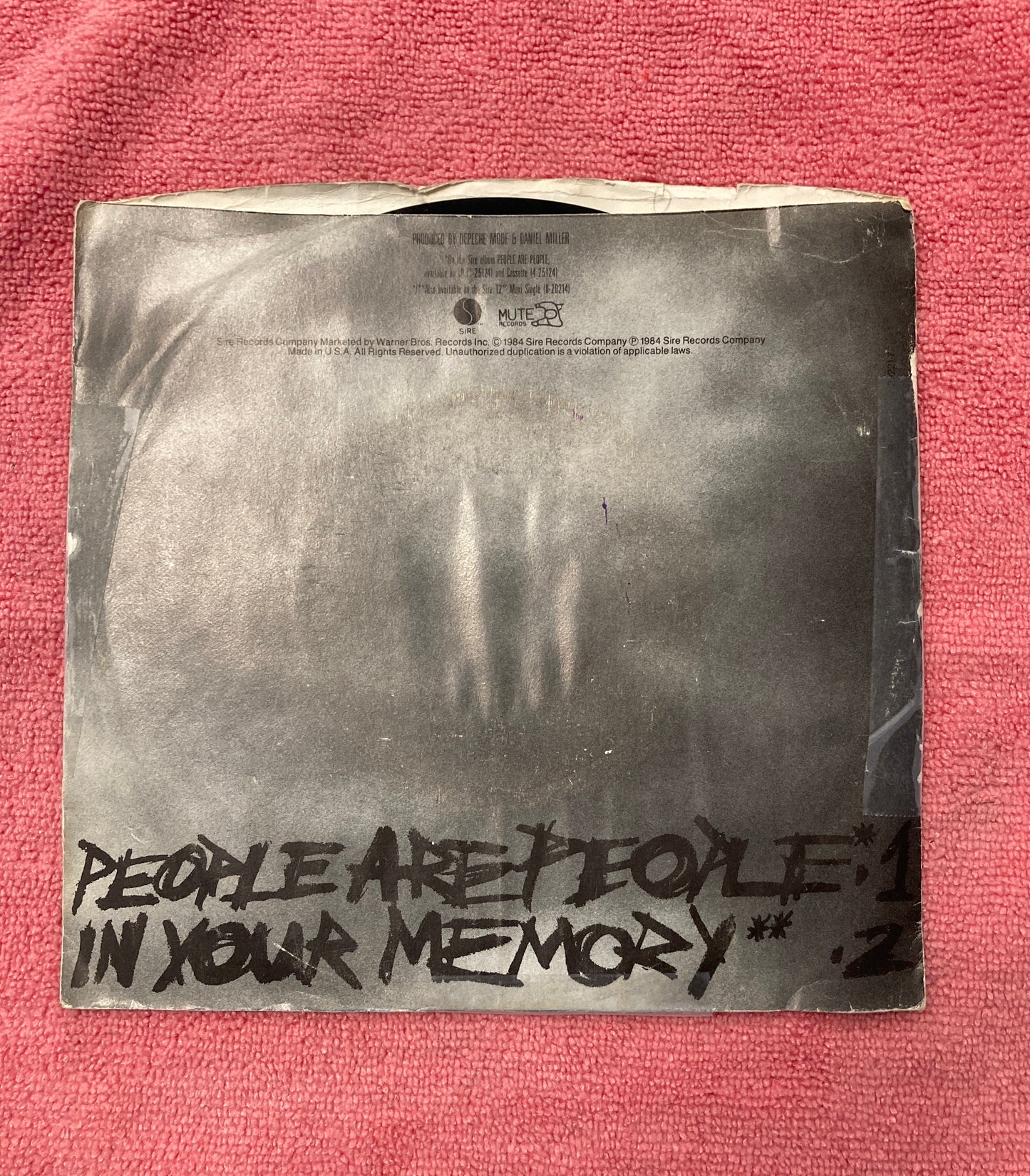 45 double sided record Depeche Mode "People are people" and "In your memory"