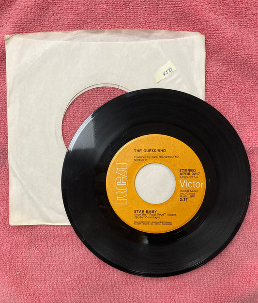 45 double sided record The Guess Who "Star Baby" and "Musione"