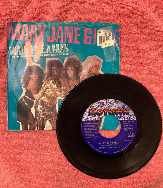 45 double sided record Mary Jane Girls "Shadow Girls" and "Walk like a man" 1985