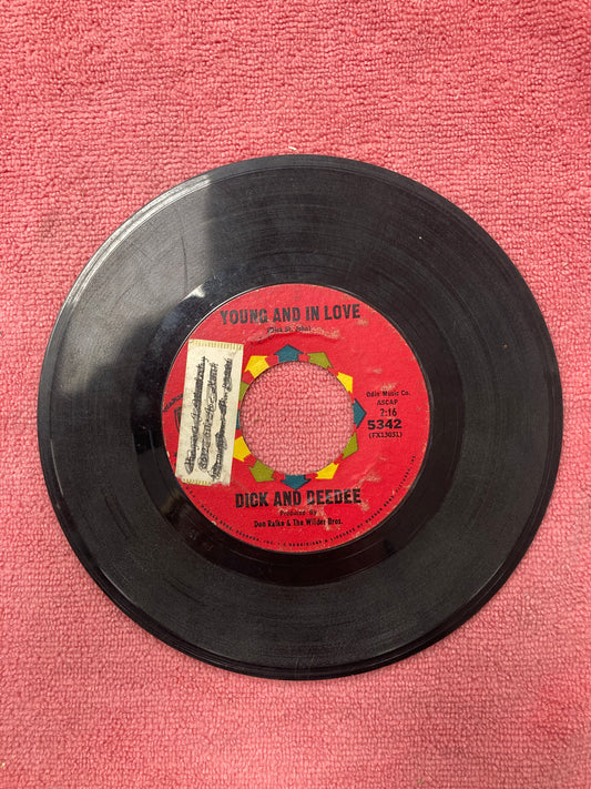 45 double sided record Dick and DeeDee "Young in love" and "Say to me"