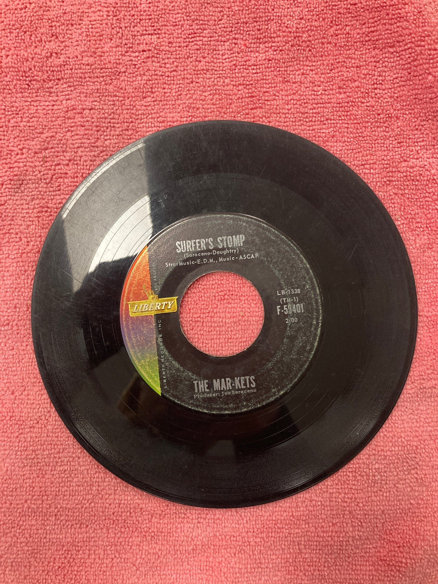 45 double sided record The Mar-kets "Surfer's Stomp" and "Start"