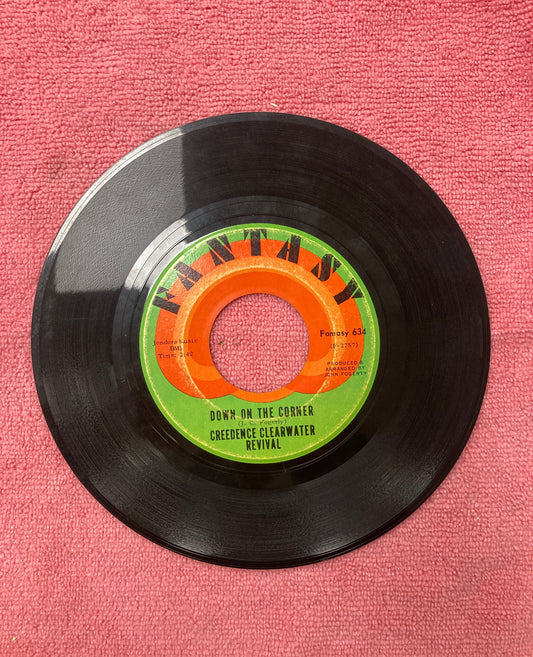 45 double sided record Creedence Clearwater Revival "Fortunate Son" and "Down on the corner"