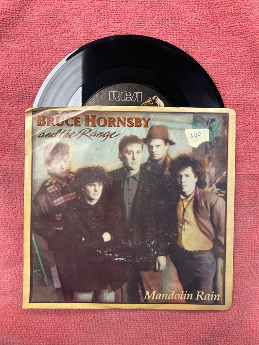 45 double sided record Bruce Hornsby and The Range "Mandolin Rain" and "The red plains ( special live version)"