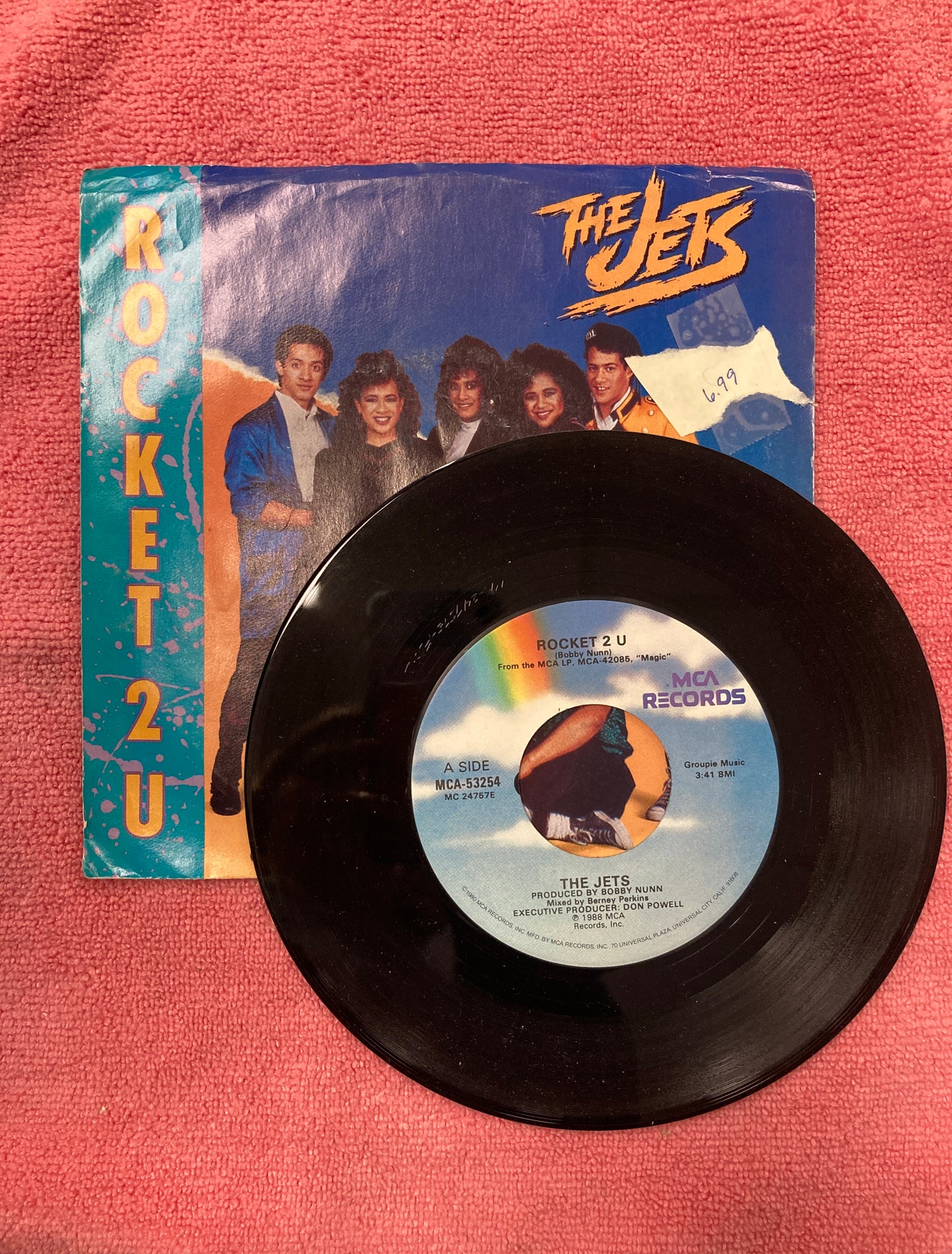 45 double sided record The Jets "Rocket 2 U" and "Our Only Chance"